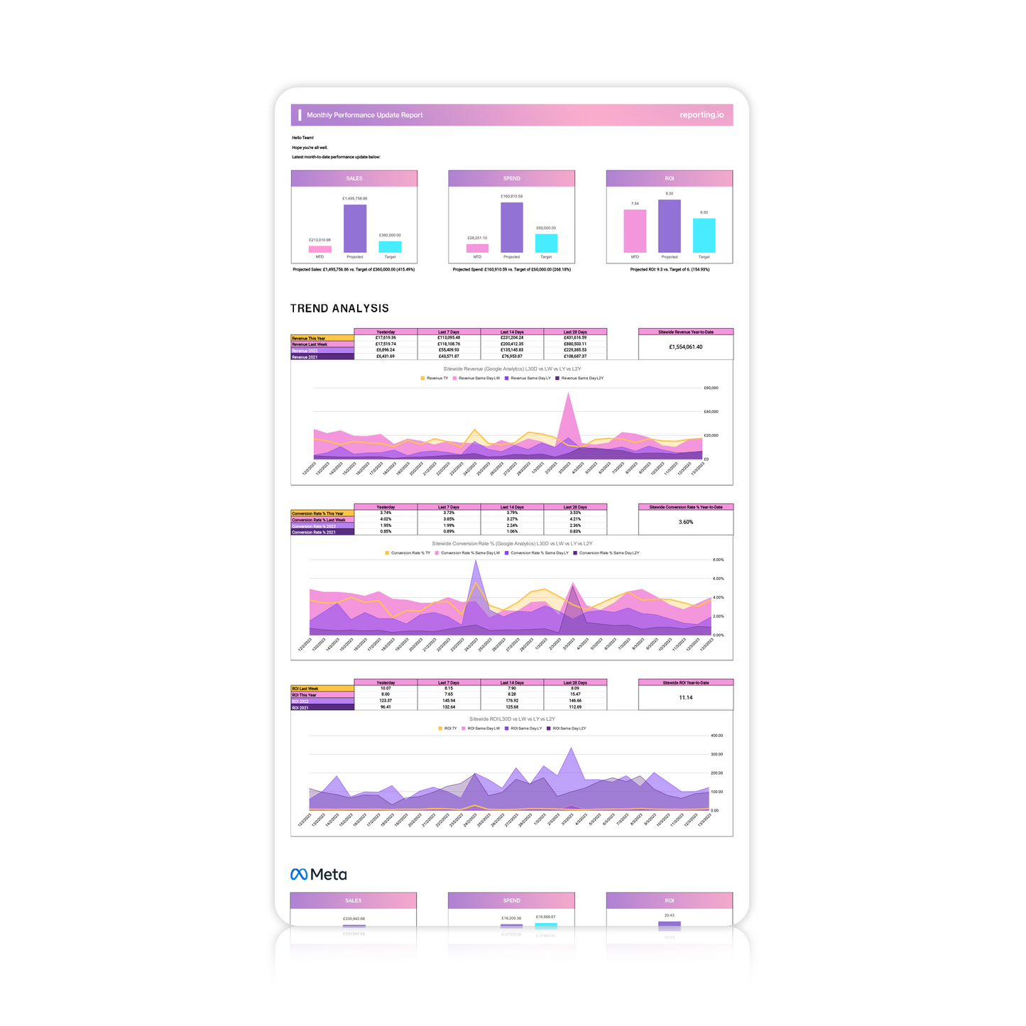 Monthly Performance Update Report